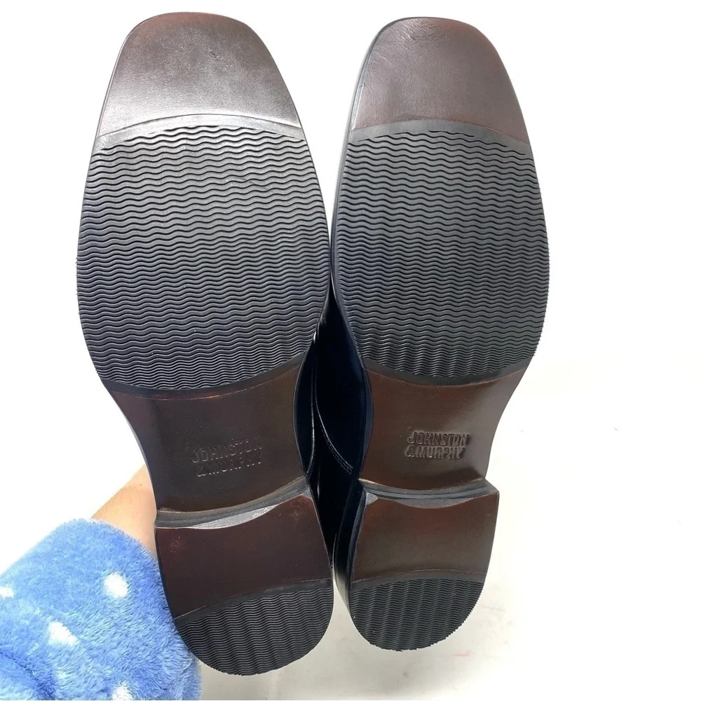 JOHNSTON & MURPHY FELDON MOC TOE Black Calfskin Leather